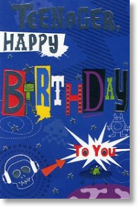 Aliens, Teenager Birthday Card