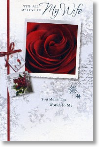 Berries & Roses, Wife Christmas Card