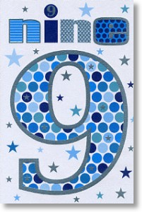 Dotty Nine, 9th Birthday Card