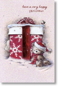 Winter Bear, Cute General Christmas Card