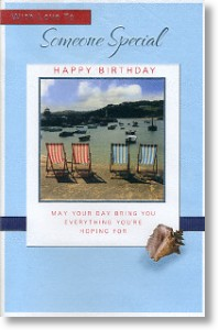 Deckchairs, Birthday Card for Him