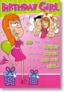 Fantasy, Funny Rude Birthday Card