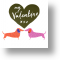 Dachshunds, Cute Valentine's Day Card